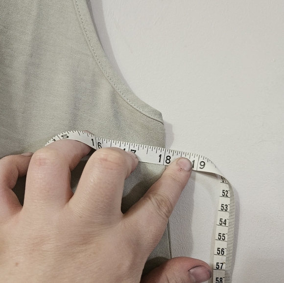 Zenana Light Green V Neck Tank Top! - Picture 4 of 5